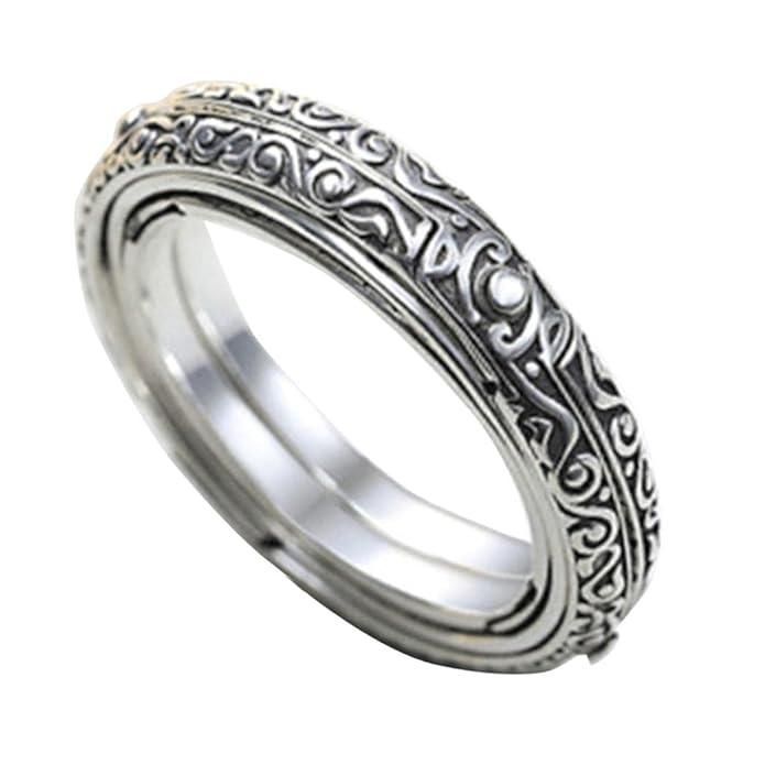 Astronomical Ball Ring Cosmic Finger Ring Couple Jewelry Silver Plated