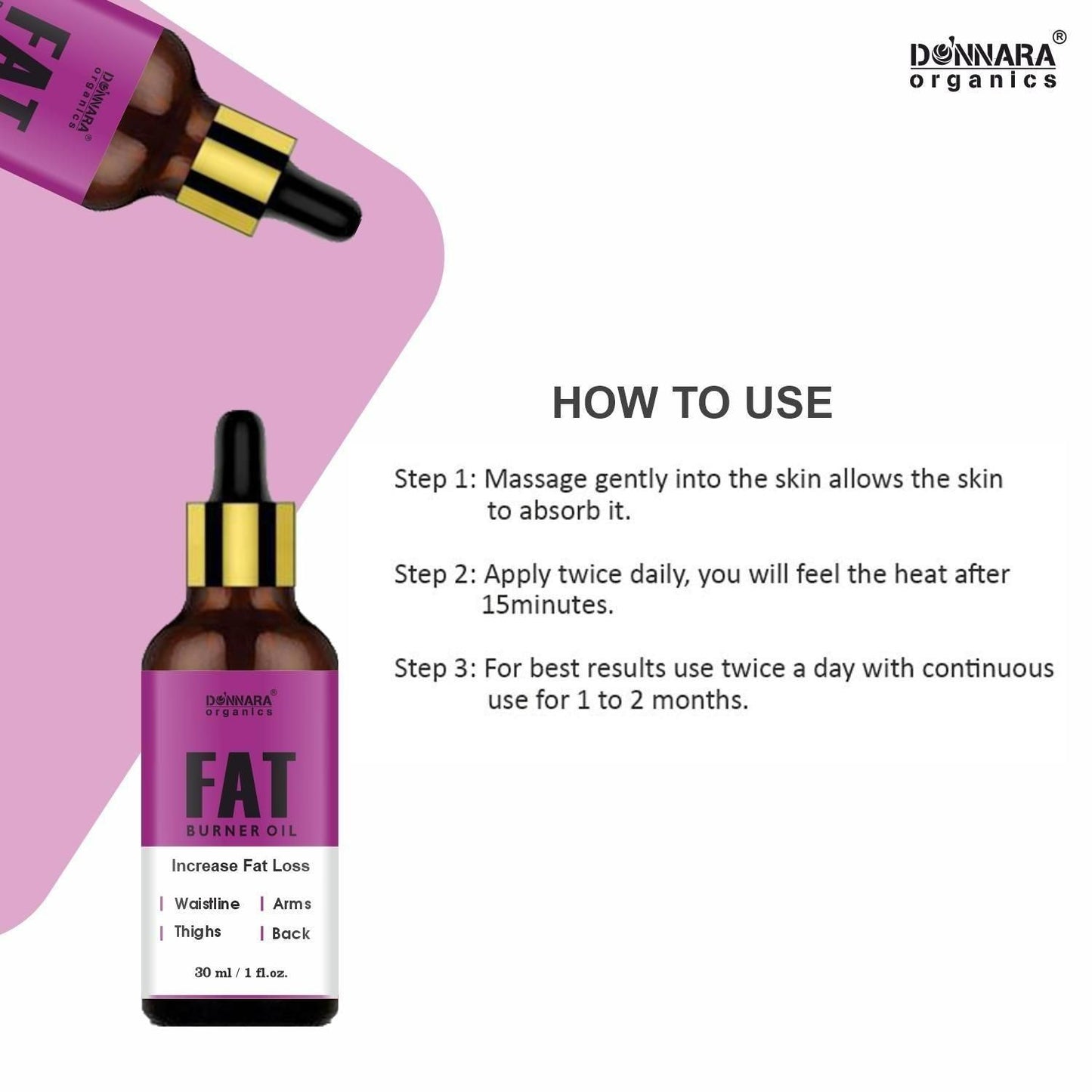 Donnara Organics Premium Fat Loss Oil (Pack of 2)