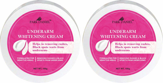 Park Daniel Underarms Darkness Lightening Cream Enriched with Kojic Acid, Nicinamide For Skin Pack of 2 of (100 grams)