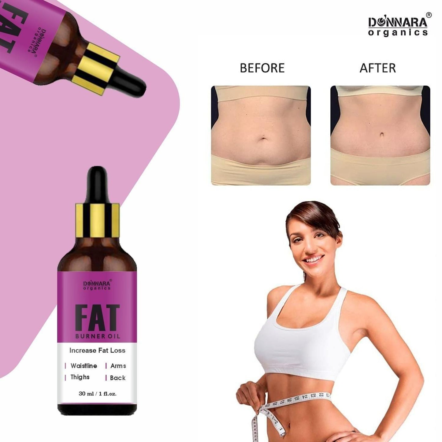 Donnara Organics Premium Fat Loss Oil (Pack of 2)