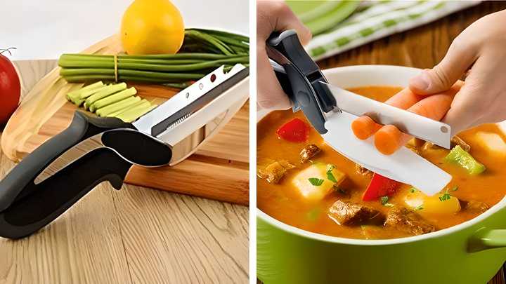 2-in-1 Steel Smart Clever Cutter Kitchen Knife