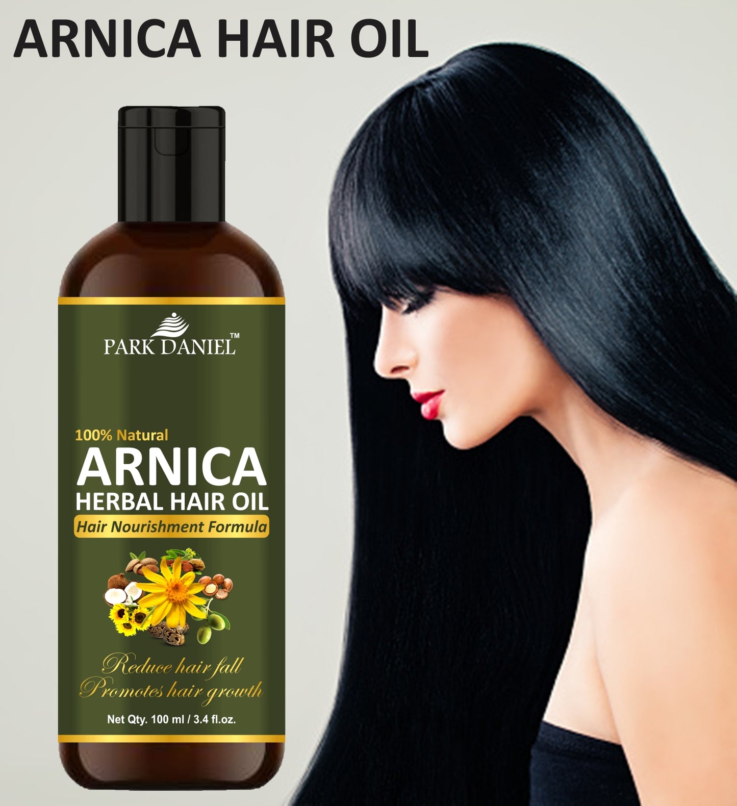 Park Daniel Arnica Herbal Hair Growth Oil - For Hair Growth & Strong & Shiny Hairs For Men & Women (100 ml)