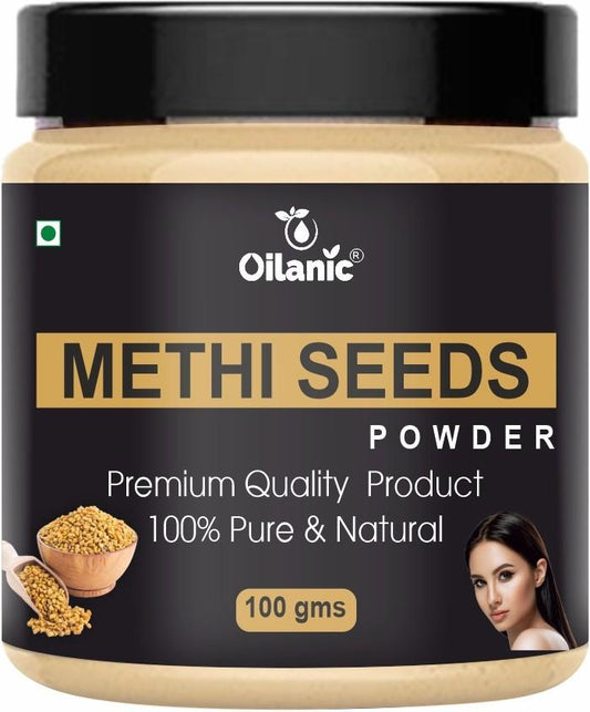 Oilanic  Pure & Natural Methi  Powder- For Skin & Hair Combo Pack of 1 Jar 100gm (200gm)