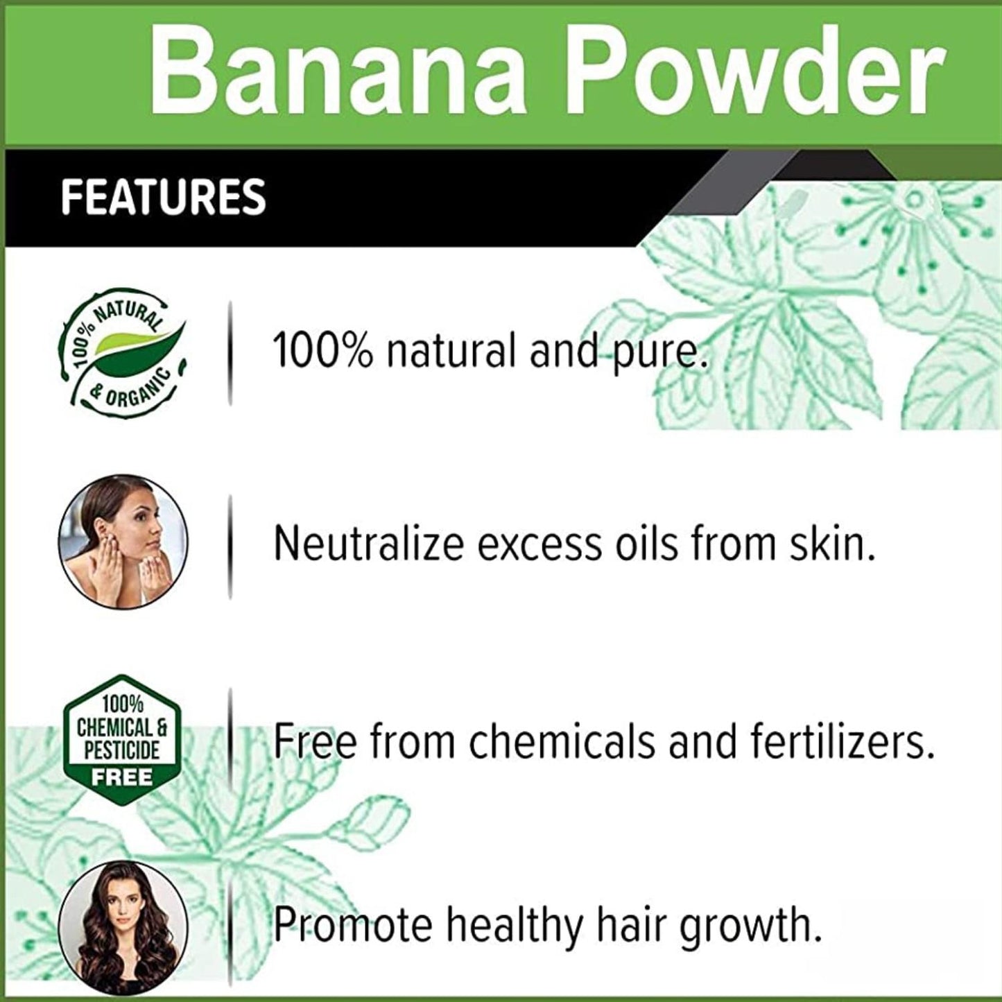 Oilanic  Pure & Natural Banana & Gokhru Powder- For Skin & Hair Combo Pack of 2 Jar 100gm (200gm)