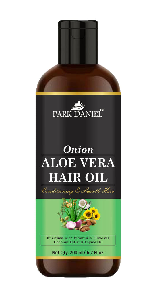 Park Daniel Premium Onion Aloe Vera Hair Oil Enriched With Vitamin E-For Conditioning and Smooth Hair (200 ml)