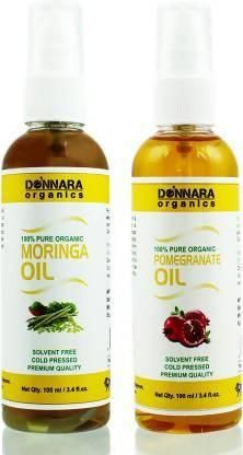 Donnara Organics Moringa Oil and Pomegranate Essential Oil (Pack of 2) - Deal IND.