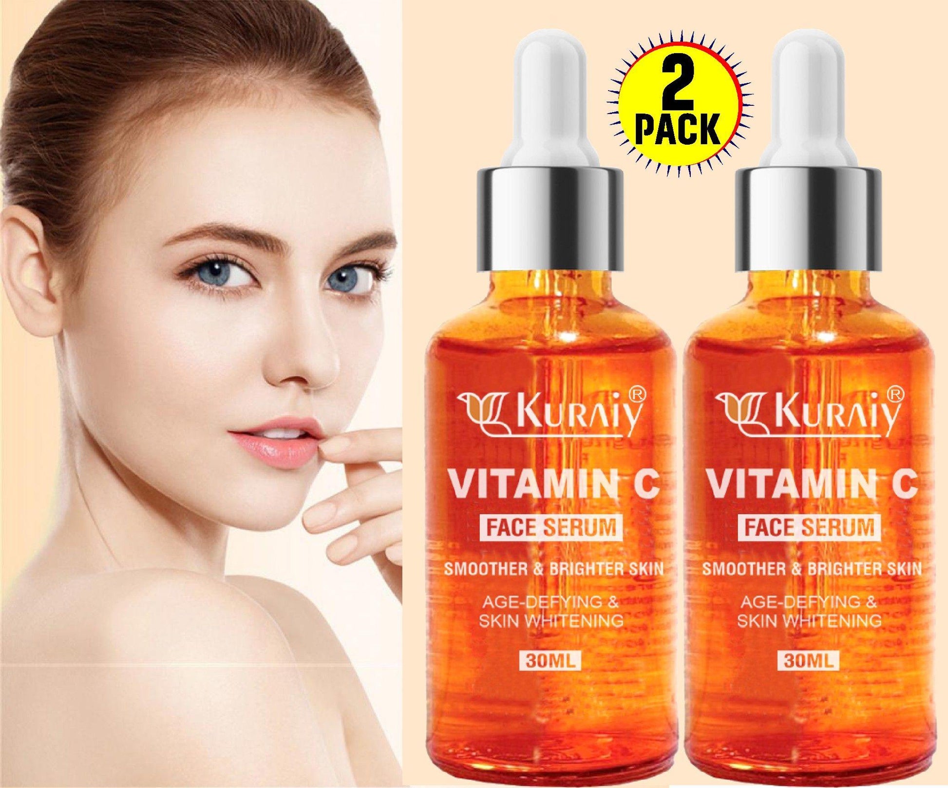 KURAIY  Organic Skin Illuminate Face Serum for Radiant Skin with Vitamin C & Turmeric - Deal IND.