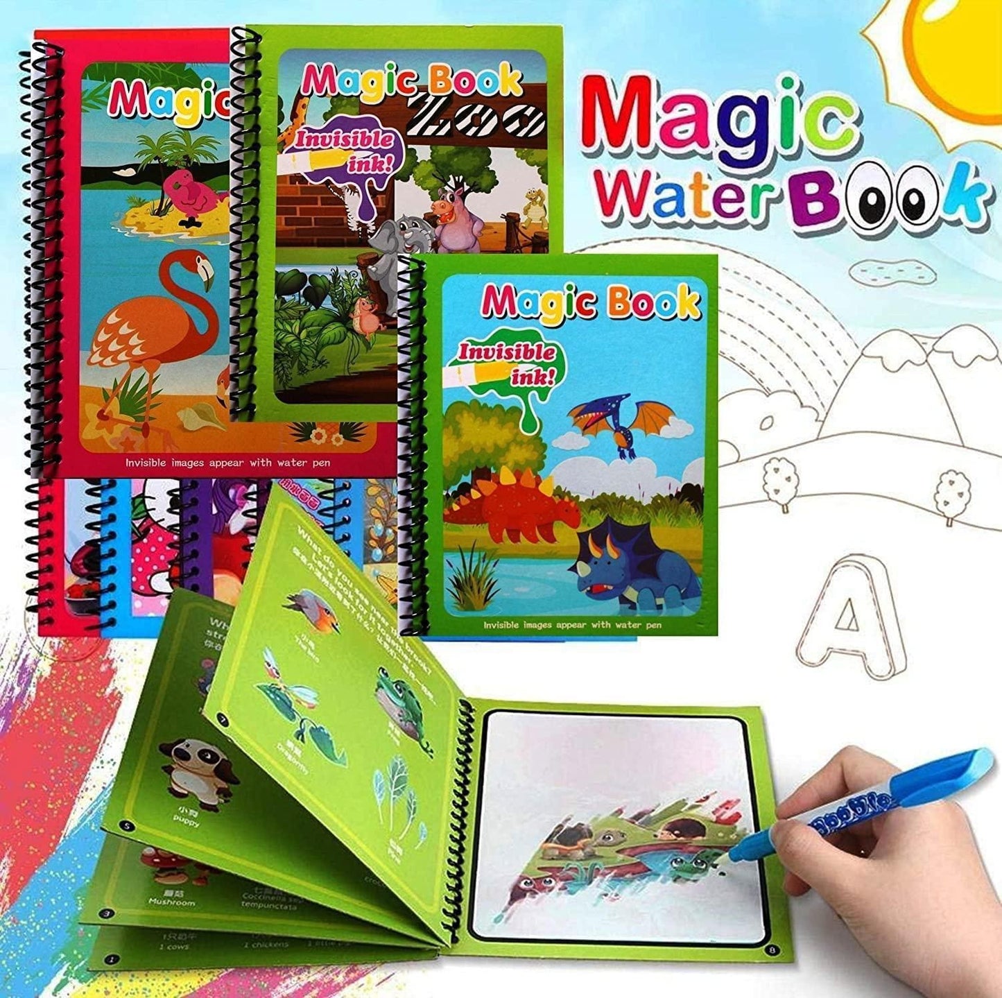 Reusable Magic Water Painting Book - Deal IND.