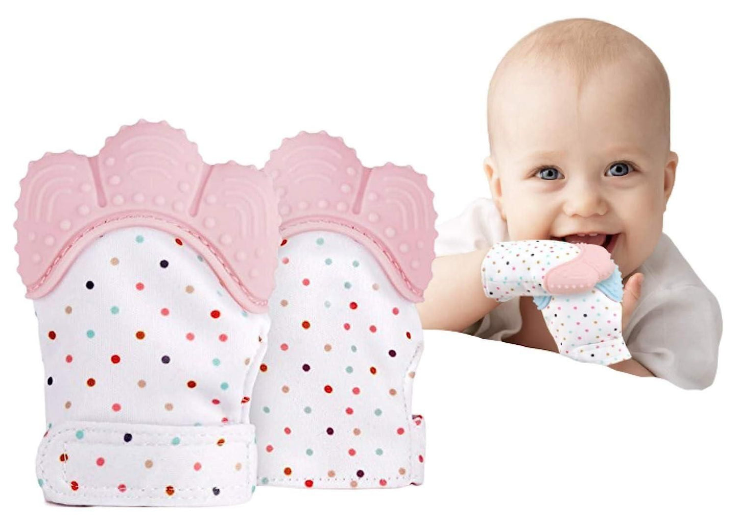 Silicone Self Soothing Teether Gloves Toy for Babies - Deal IND.