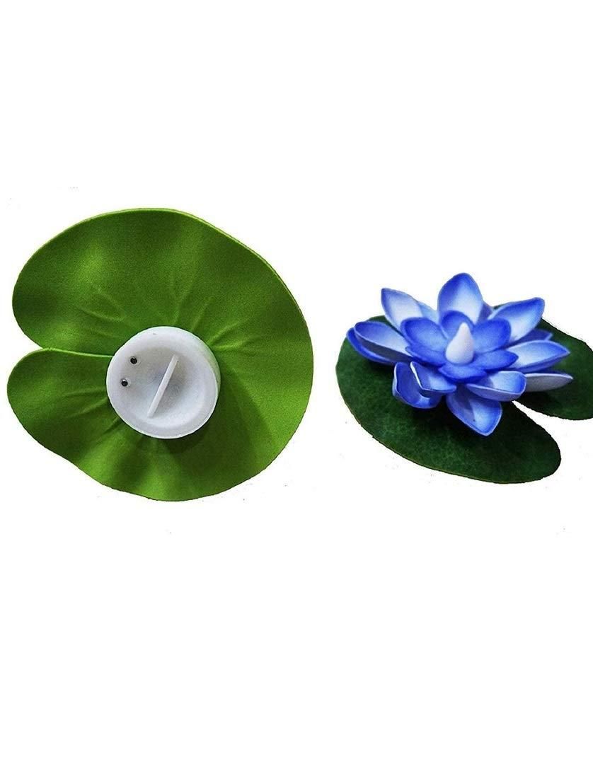 Lotus Flower Floating Diya Set with Water Sensor (Set of 6) - Deal IND.