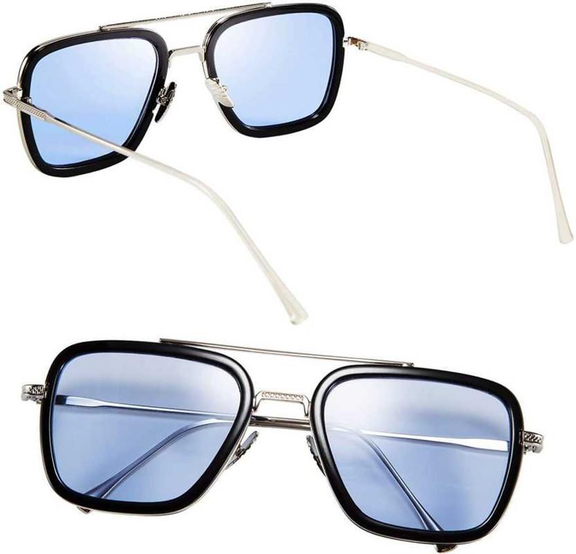 Square Sunglasses Silver Frame - Deal IND.