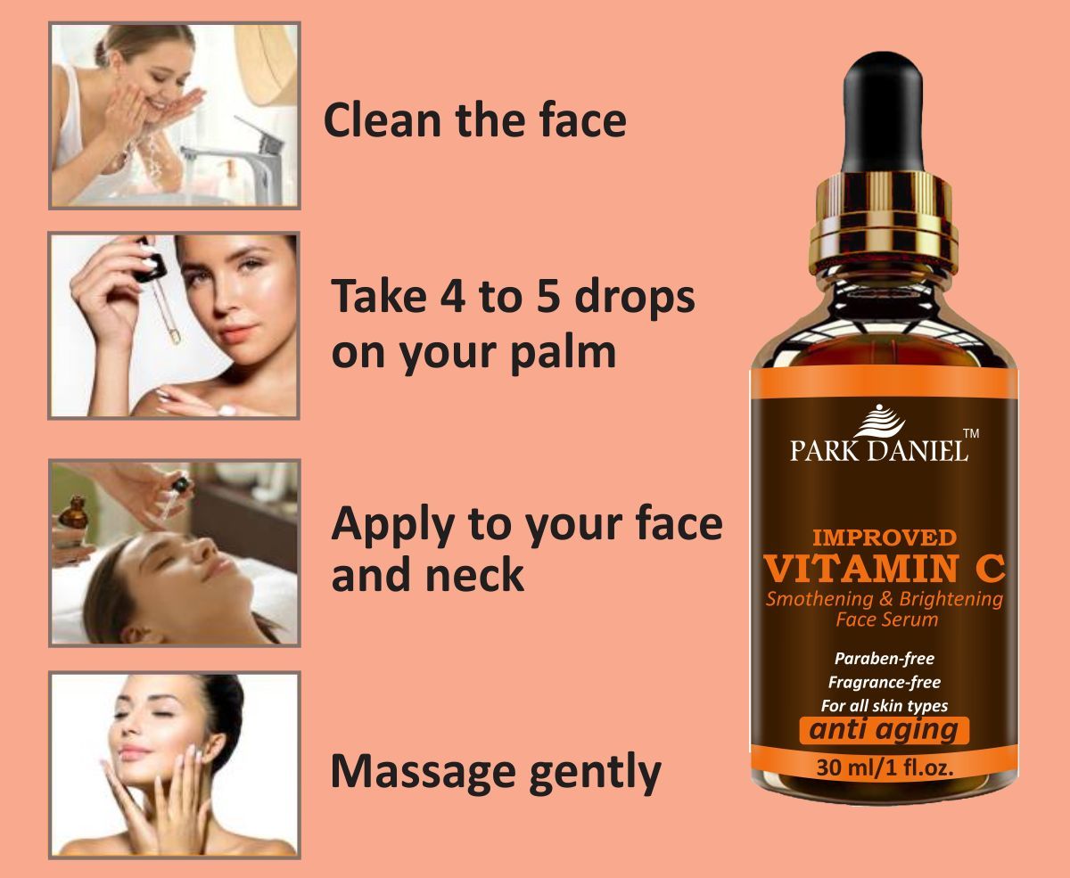 Park Daniel Improved Vitamin C Facial Serum Combo Pack 4 Bottles of 30 ml(120 ml) - Deal IND.