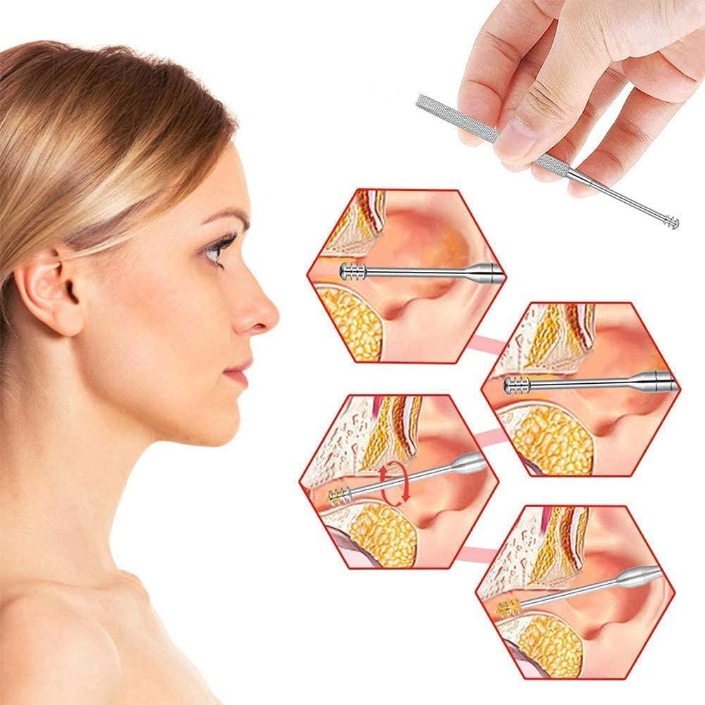 6 Pieces Ear Wax Removal Smooth Stainless Steel Kit - Deal IND.