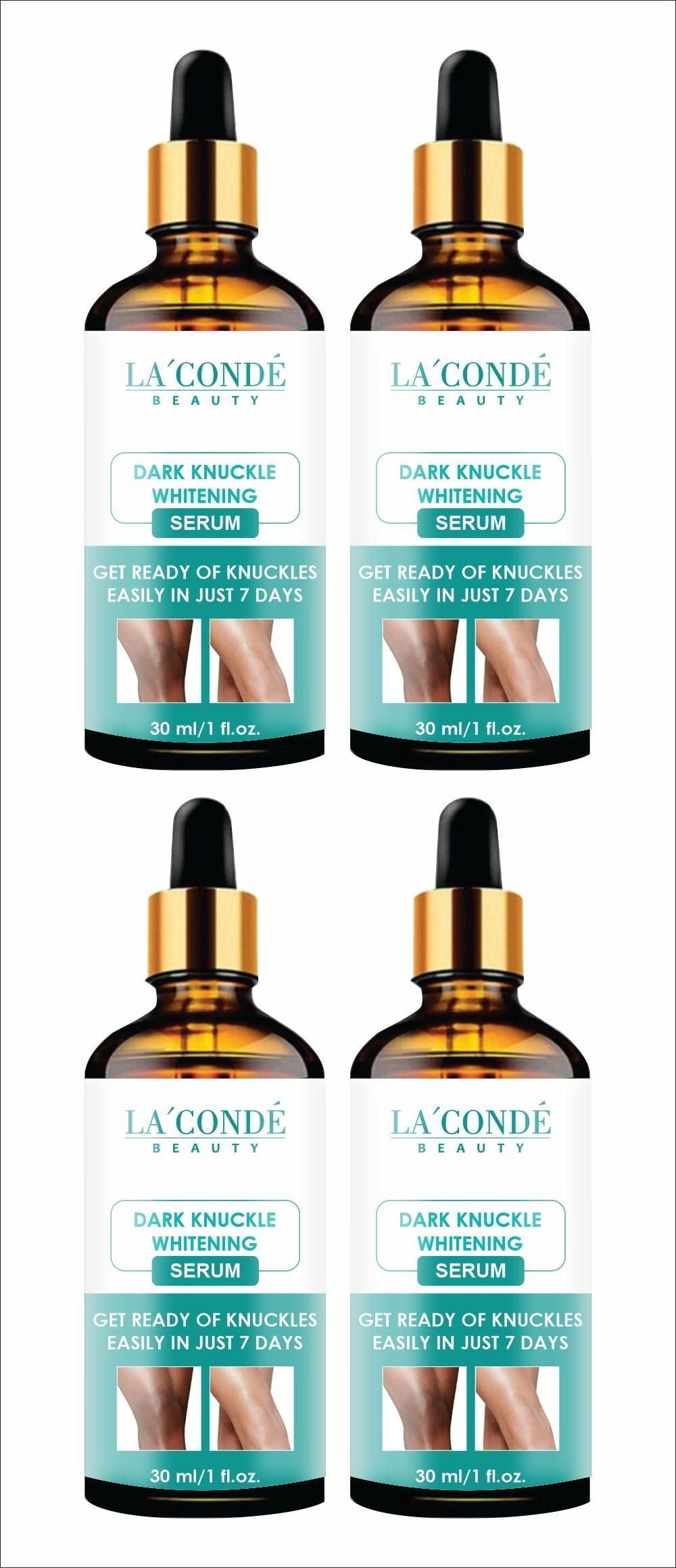 La'Conde Skin Whitening Serum For Removaing Dark Knuckles From Hand, Elbows and Knees Pack of 1 of 30 ML - Deal IND.