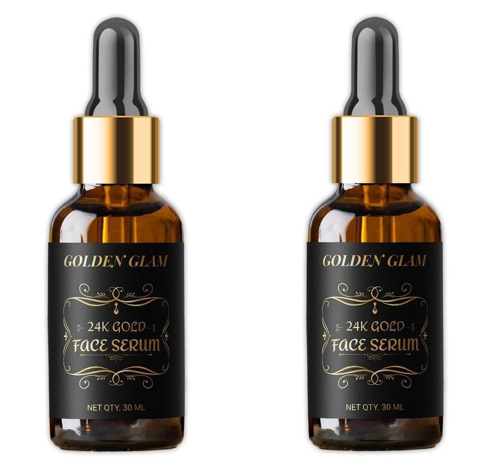 24K Gold Face Serum improves Dullness Reduces fine lines (30 ml) (Pack Of 2) - Deal IND.