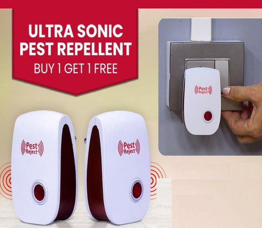 Ultrasonic Pest Repeller for Mosquito, Cockroaches, etc (Pack of 2) - Deal IND.