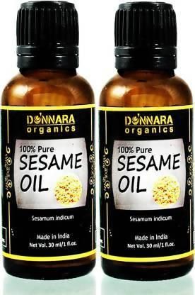 Donnara Organics 100% Pure Sesame Essential Oil (Pack of 2) - Deal IND.