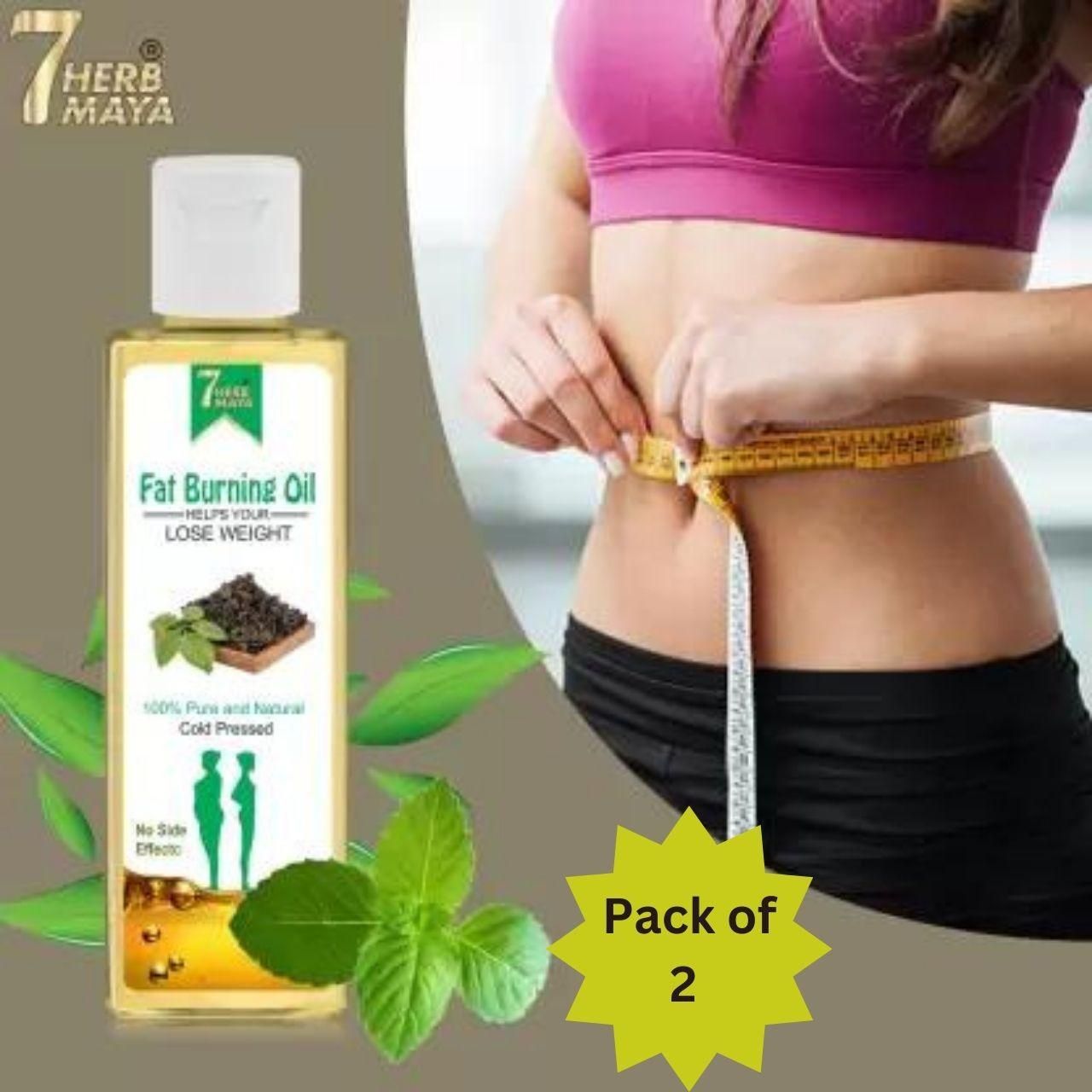 7Herbmaya Fat Burning Oil, Slimming oil, Fat Burner, Anti Cellulite & Skin Toning Slim Oil (Pack of 2) - Deal IND.