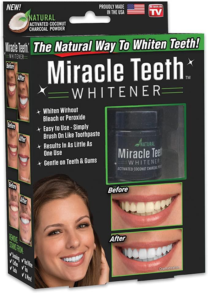 Teeth Cleaner Charcoal Natural Bleaching Organic Coconut Powder Proven To Remove Surface Stains - Deal IND.