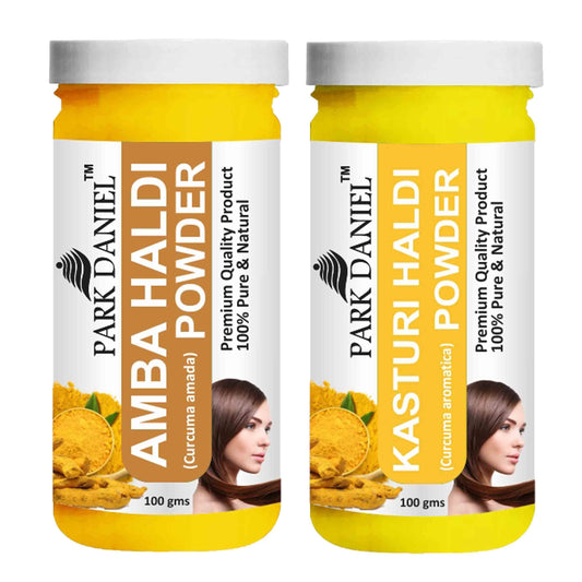 Park Daniel Amba Haldi Powder & Kasturi Haldi Powder Combo pack of 2 Jars of 100 gms(200 gms) - Deal IND.