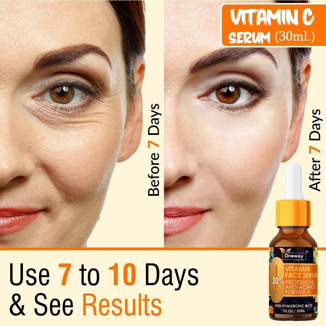 Oneway Happiness Vitamin C Face Serum 30ml- Skin Clearing Serum - Deal IND.