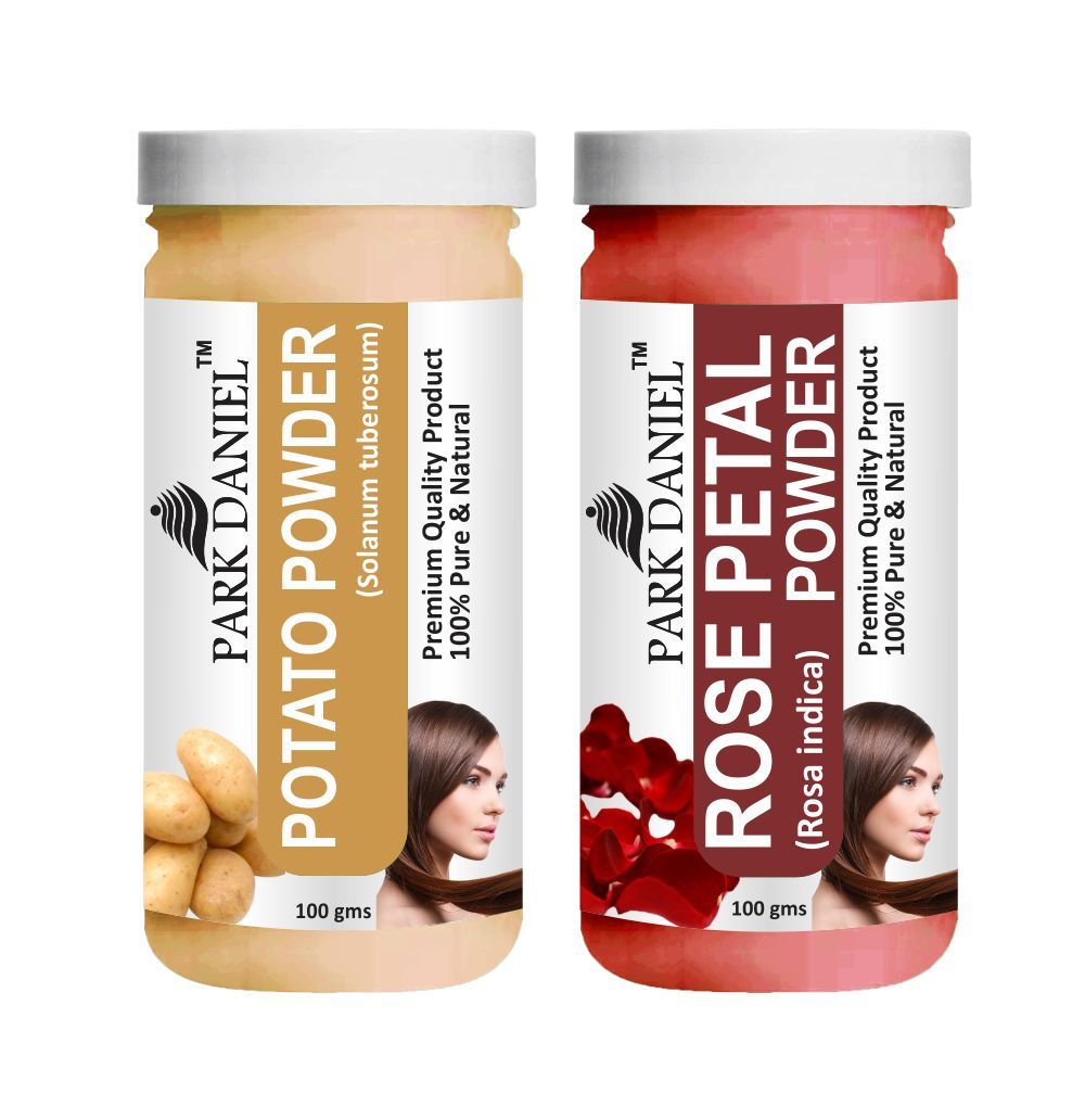 Park Daniel Potato Powder & Rose Petal Powder Combo pack of 2 Jars of 100 gms(200 gms) - Deal IND.