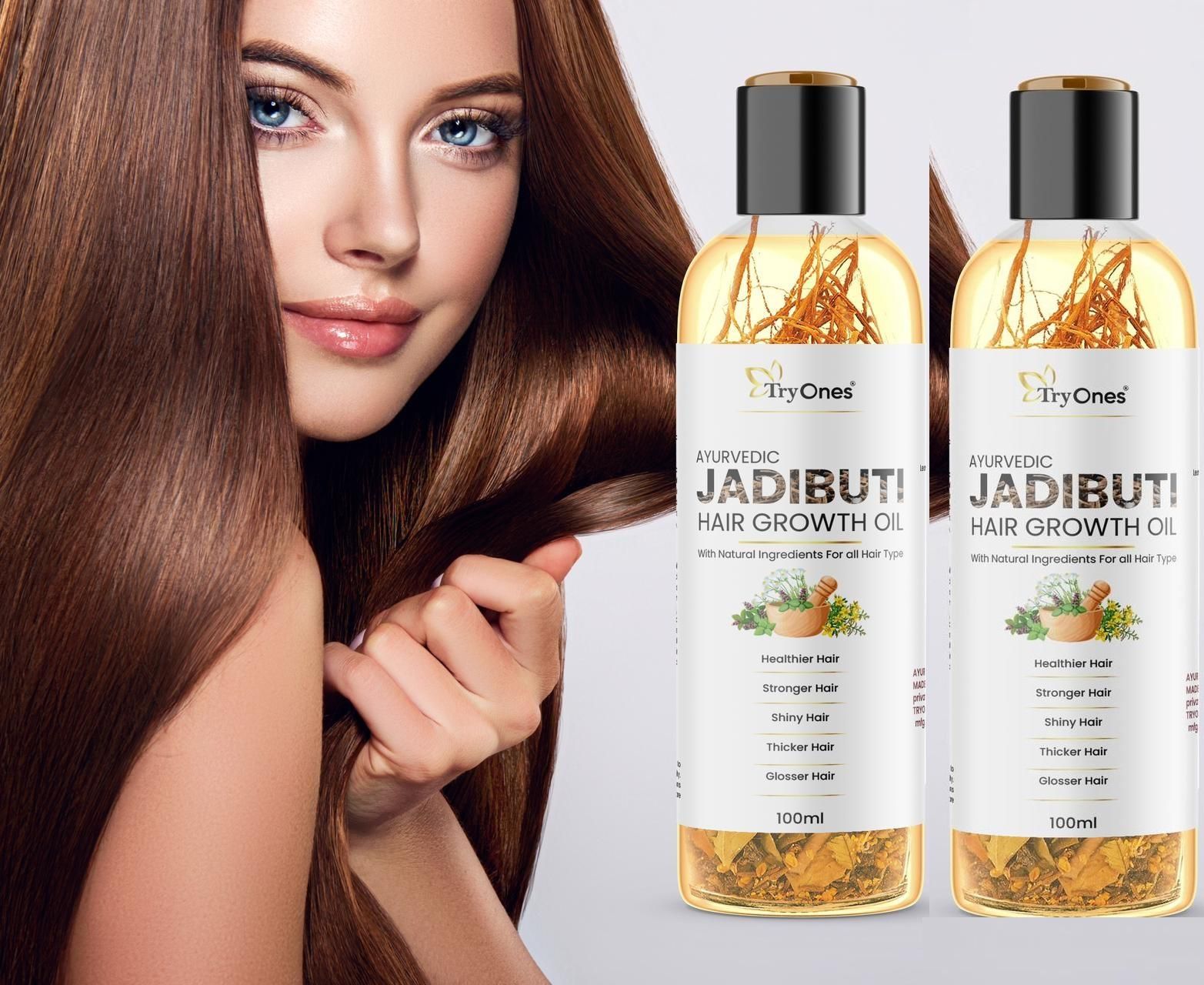 TryOnes Ayurvedic Jadibuti Hair Growth Oil 100ml(Pack Of 2) - Deal IND.