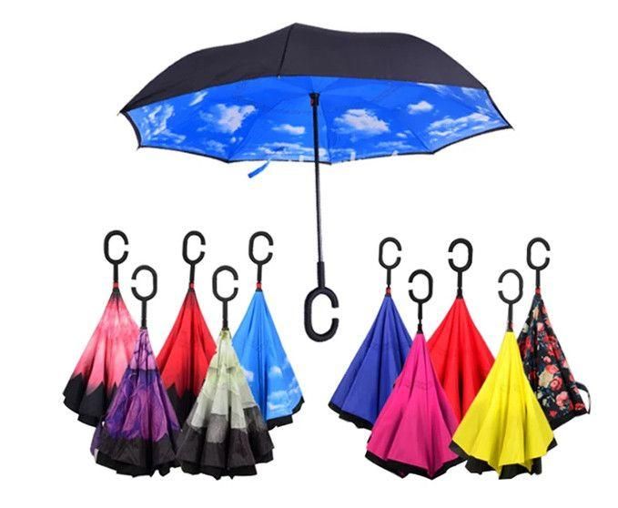 Double Layer Strong waterproof Umbrella with C- Shape Handle - Deal IND.