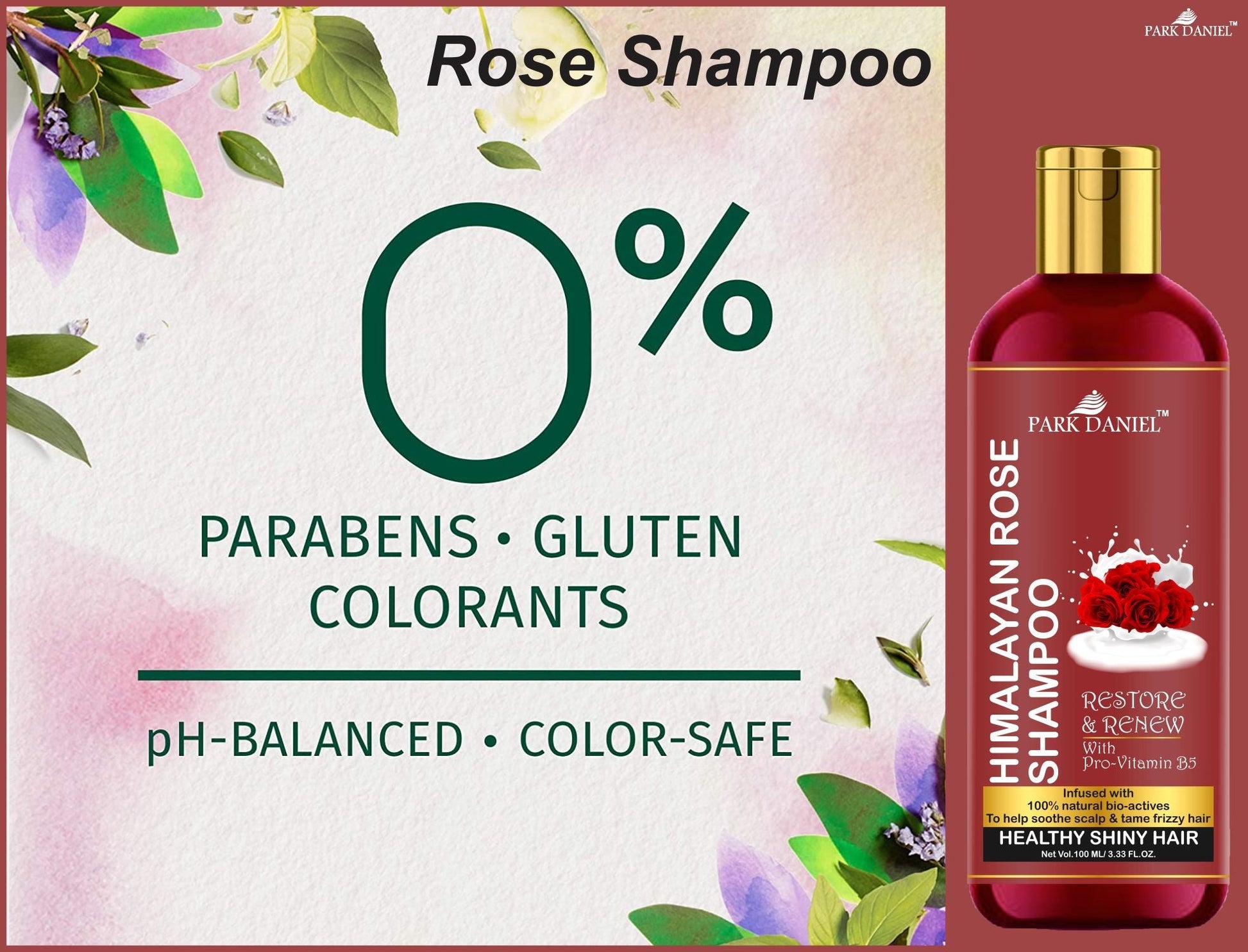 Park Daniel Red Onion Shampoo & Himalaya Rose Shampoo Combo Pack Of 2 bottle of 100 ml(200 ml) - Deal IND.