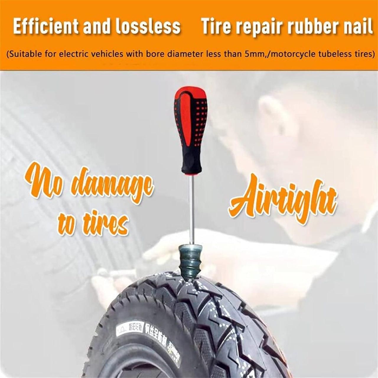 Motorcycle Car Fast Tool Self-Service Tire Repair Nail (Pack of 10) - Deal IND.