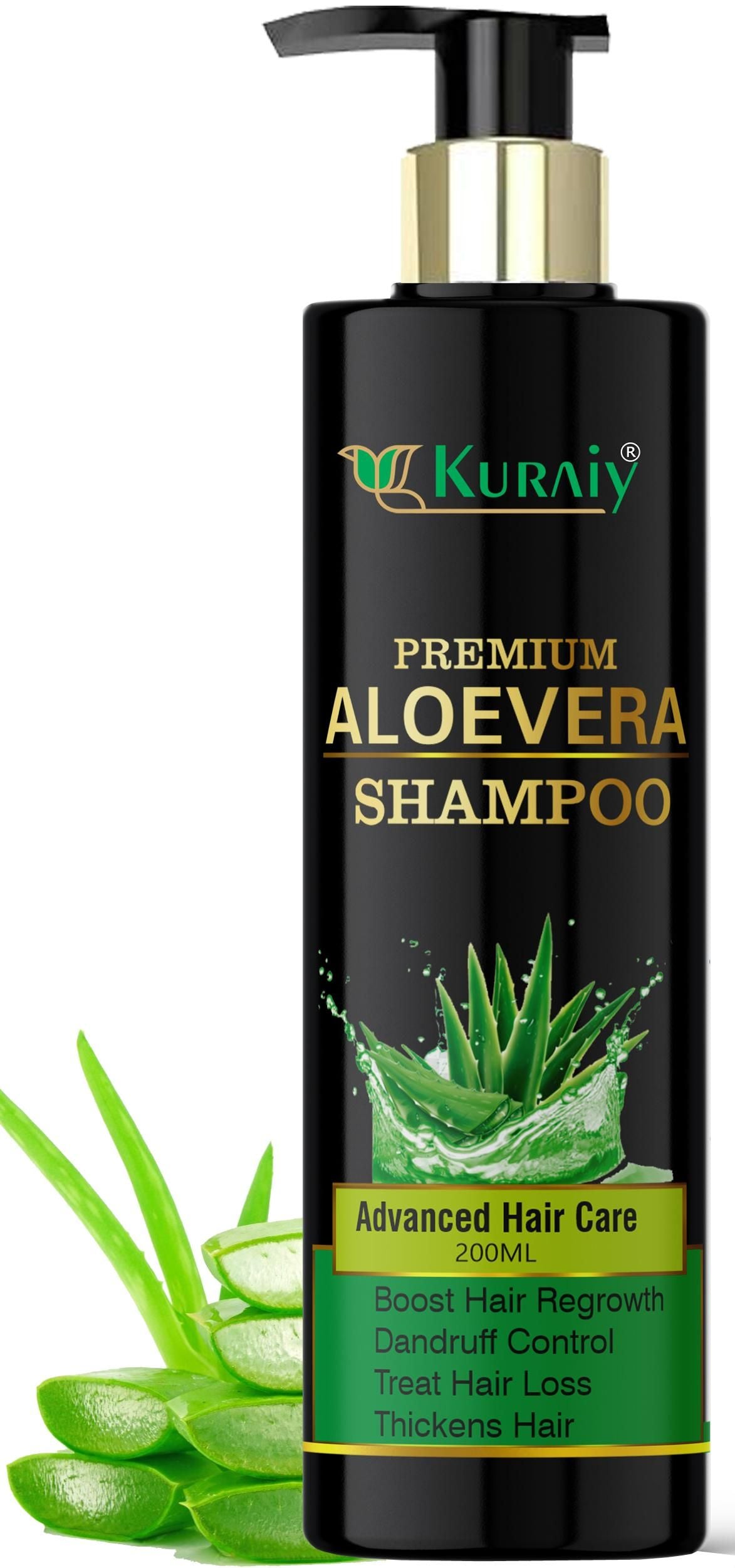 Kuraiy natural herbal Aloe Vera Shampoo 200 ml - Paraben Free Organic Shampoo  (200 ml) - Deal IND.