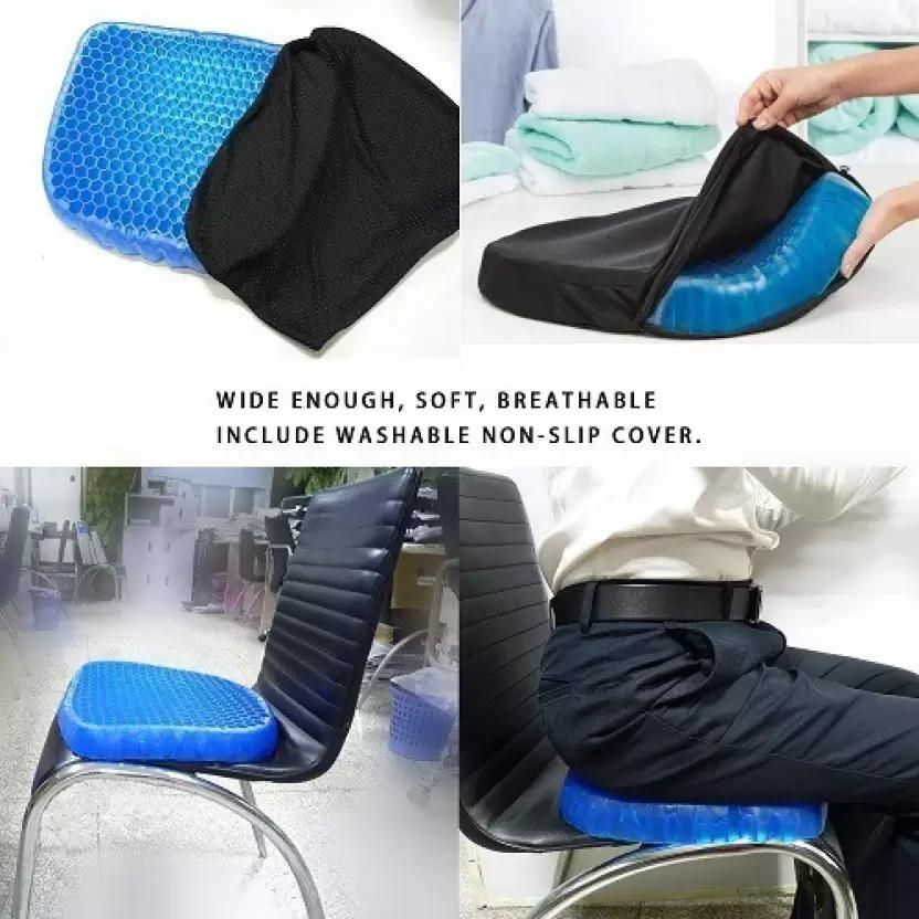 Gel Orthopedic Seat Cushion for Office Chair, Wheelchair, or Home Rubber Cushion for Back Pain - Deal IND.