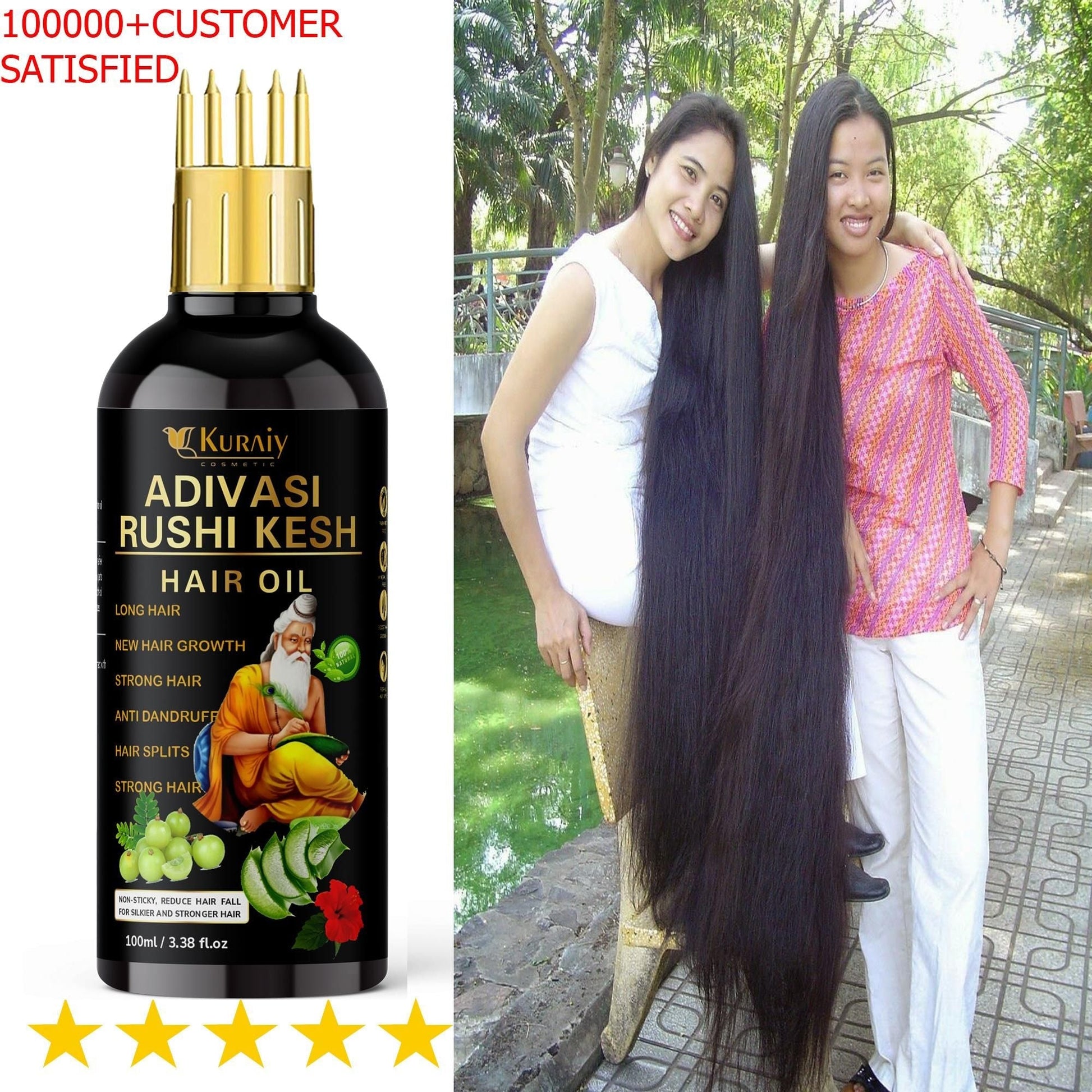 Kuraiy Jogeshvari Adivasi Herbal Hair Oil 100 ml for Women and Men for Hair Long - Dandruff Remove - Hair Loss Control - Long Hair - Hair Regrowth Hair Oil (100 ml) Satisfaction  Best Quality  Original Brand Assured. Pack of 1 - Deal IND.