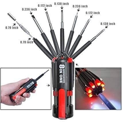 Screwdriver- 8 in 1 Screwdriver Interchangeable Bits Tool Set - Deal IND.