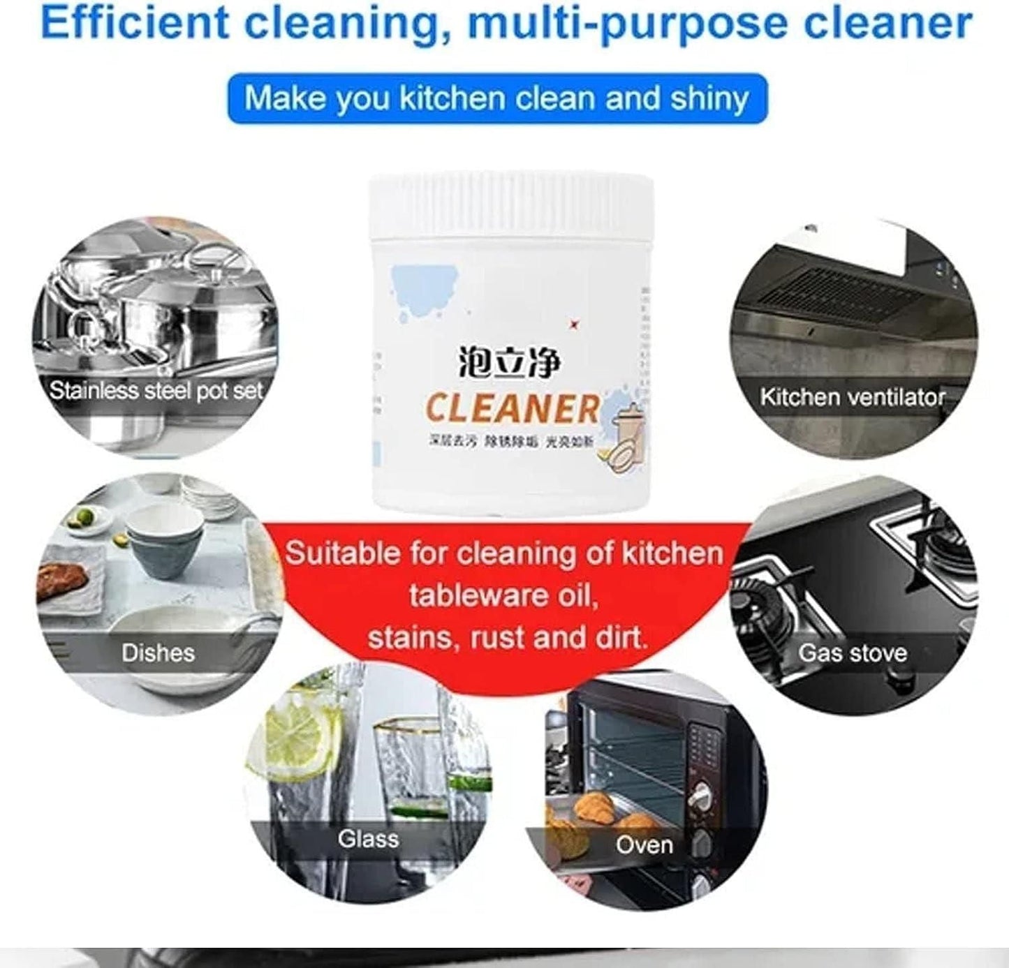 Foam Rust Remover Kitchen All-Purpose Cleaning Powder - Deal IND.