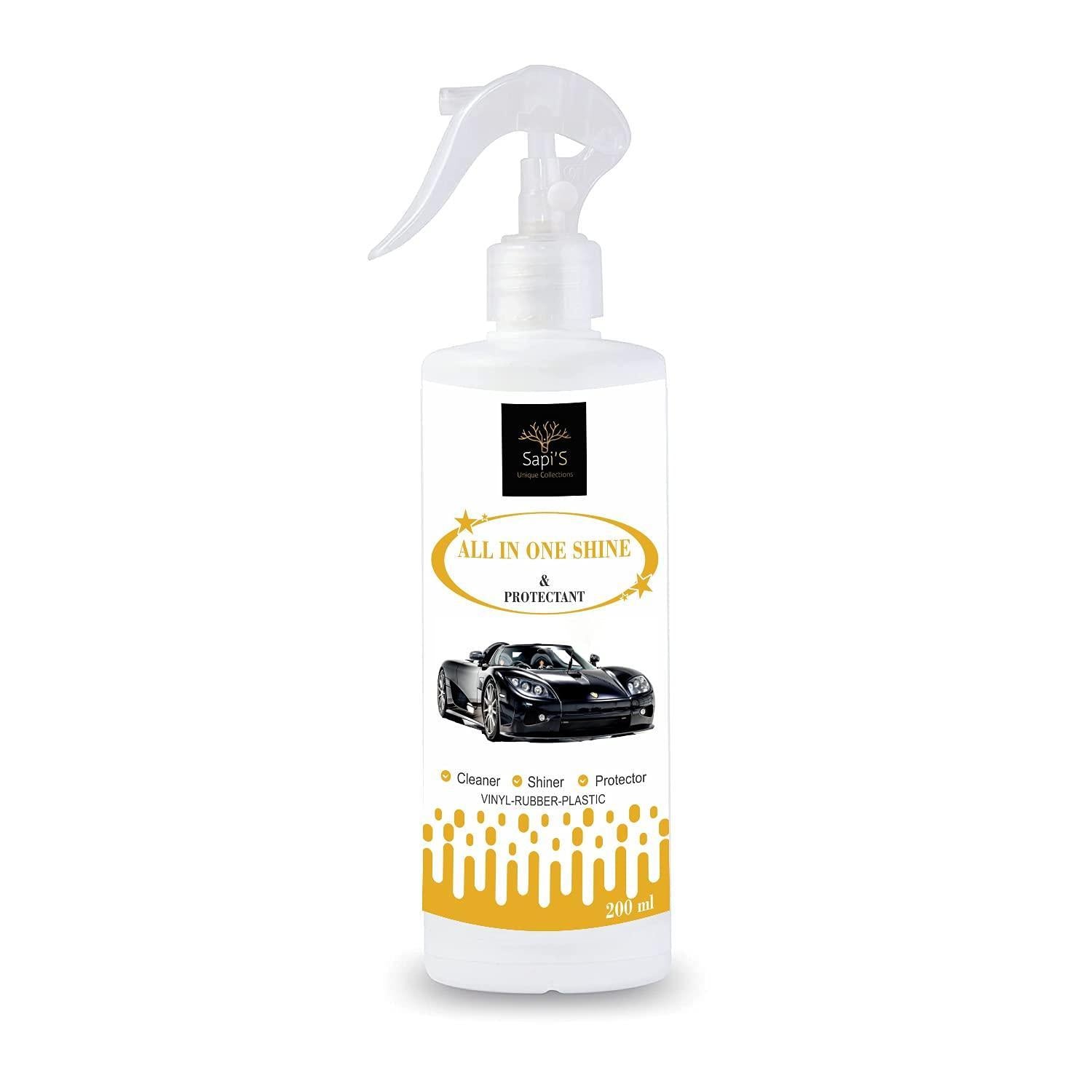 Sapi'S All in One Shine & Protectant Liquid Body Polish to Shine and Protect Vinyl, Rubber and Plastic - 200 ml - Deal IND.