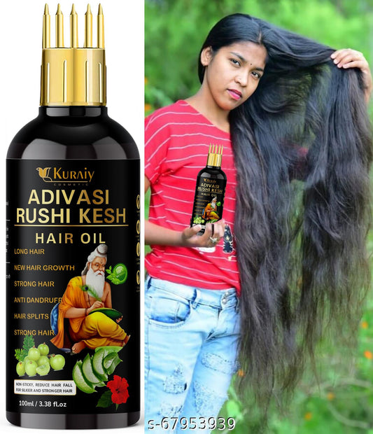 Kuraiy Jogeshvari Adivasi Herbal Hair Oil 100 ml for Women and Men for Hair Long - Dandruff Remove - Hair Loss Control - Long Hair - Hair Regrowth Hair Oil (100 ml) Satisfaction  Best Quality  Original Brand Assured. Pack of 1 - Deal IND.