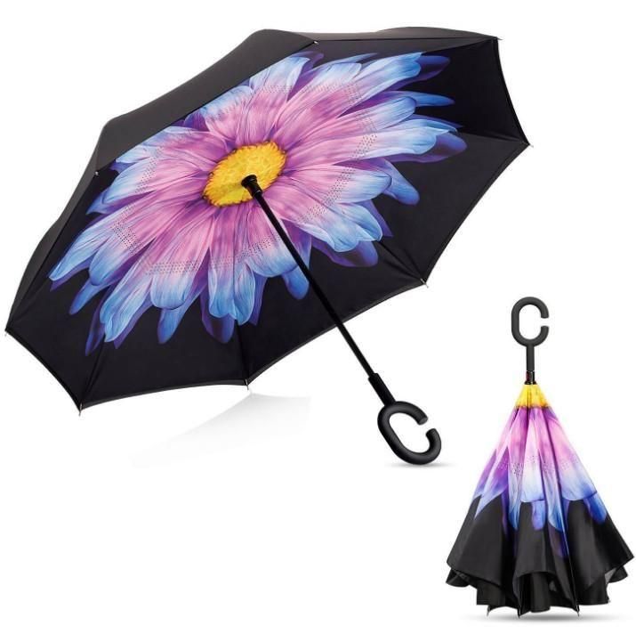 Double Layer Strong waterproof Umbrella with C- Shape Handle - Deal IND.