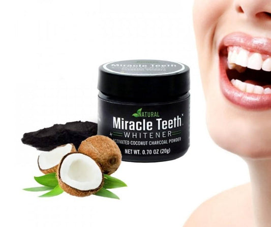 Teeth Cleaner Charcoal Natural Bleaching Organic Coconut Powder Proven To Remove Surface Stains - Deal IND.