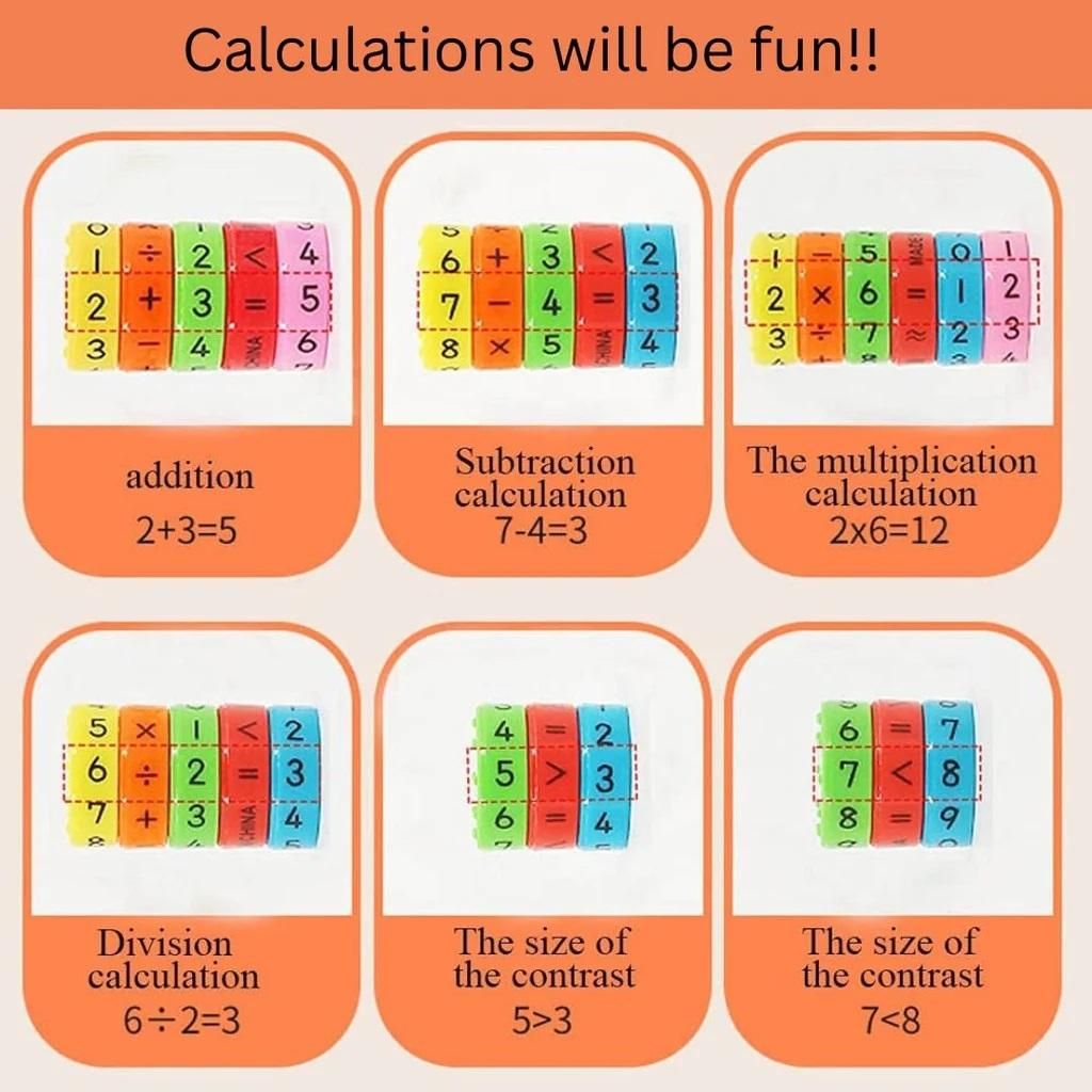 Math Wheel For Kids Education(Pack Of 1 )( 6 pieces) - Deal IND.