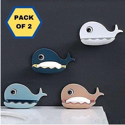 Fish-Shape Soap Dish Holder (Pack of 2) - Deal IND.
