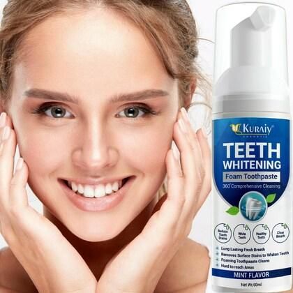 KURAIY Toothpaste Whitening Foam Natural Mouth Wash. - Deal IND.