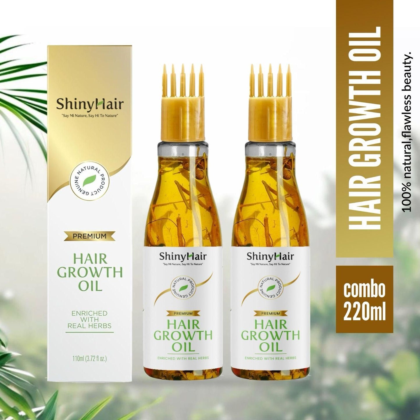 ShinyHair Growth Oil Enriched With Real Herbs 110ml (Pack of 2) - Deal IND.