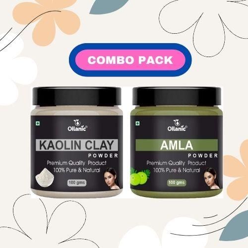 Oilanic Pure & Natural kaolin Clay & Amla Powder(Pack of 2) - Deal IND.