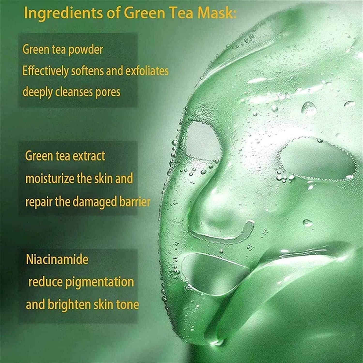 Green Tea Purifying Clay Stick Mask Oil Control Anti-Acne Eggplant Solid Fine, Portable Cleansing Mask Mud Apply Mask, Green Tea Facial Detox Mud Mask (Green Tea) 40 g - Deal IND.