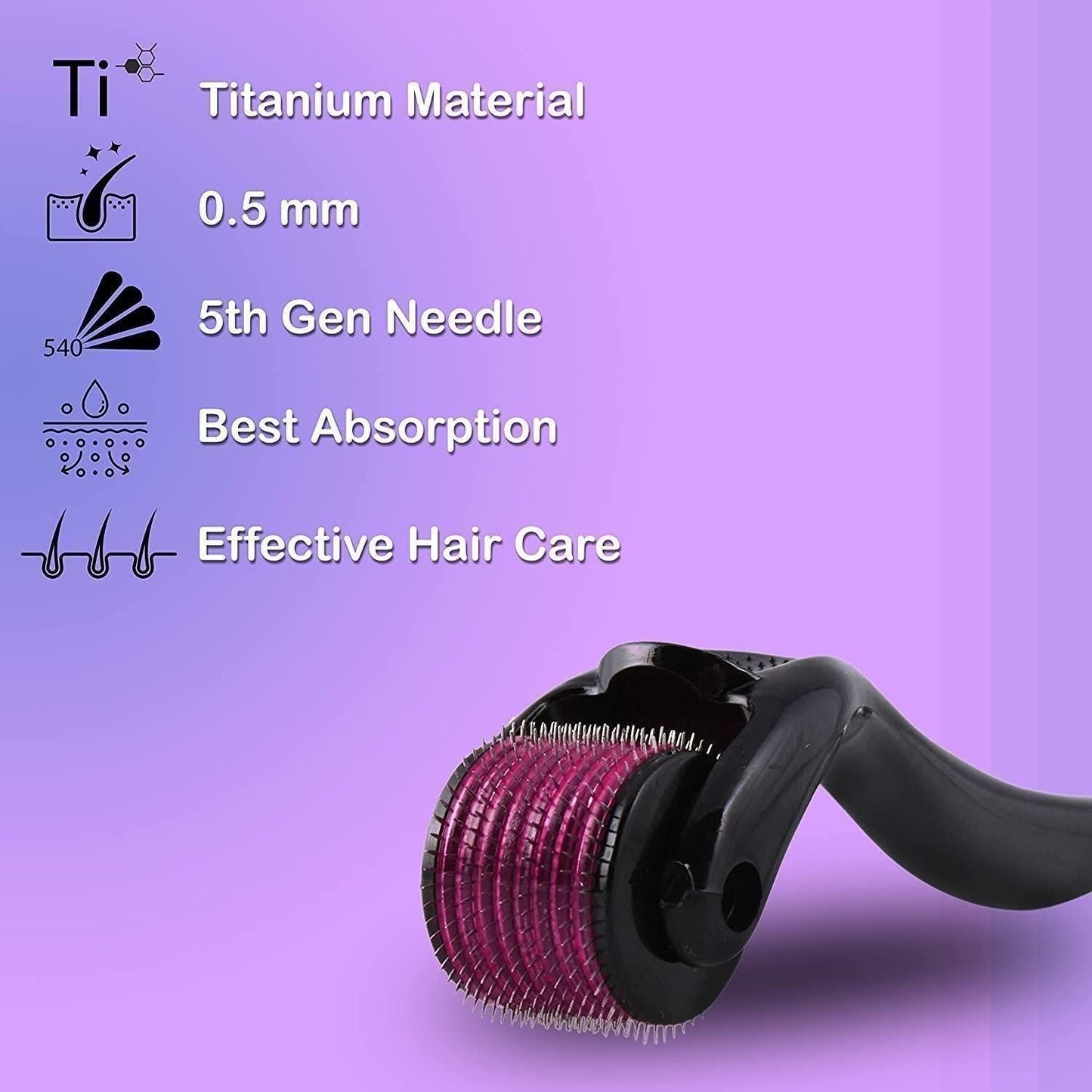 Derma Roller 0.5mm for hair regrowth for men/women - Deal IND.