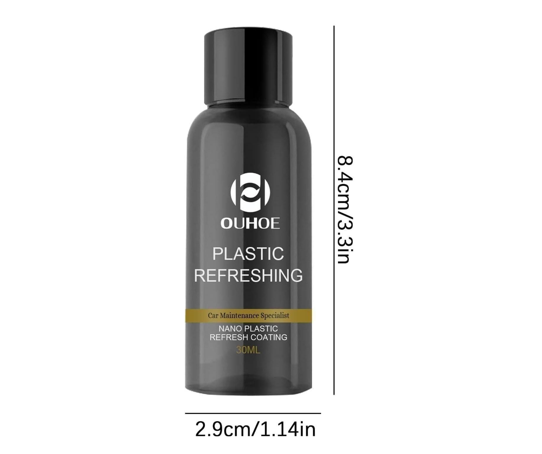 OUHOE Plastic Revitalizing Coating Agent, Nano Plastic Refreshing Coating, Plastic Parts Refurbish Agent for Car, Automotive Interior Cleaning Car Polishes(Pack Of 2) - Deal IND.