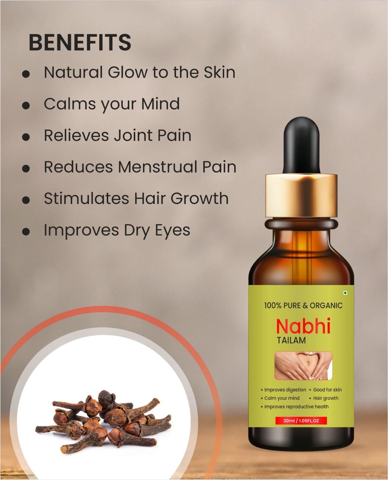 Nabhi Touch Ayurvedic Relief Oil For Belly  Pack of 2 - Deal IND.