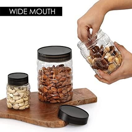 Line Print Plastic Pet Storage Jar And Container - Deal IND.