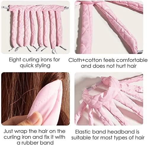 Heatless Hair Curler with Octopus Satin Design Headband - Deal IND.